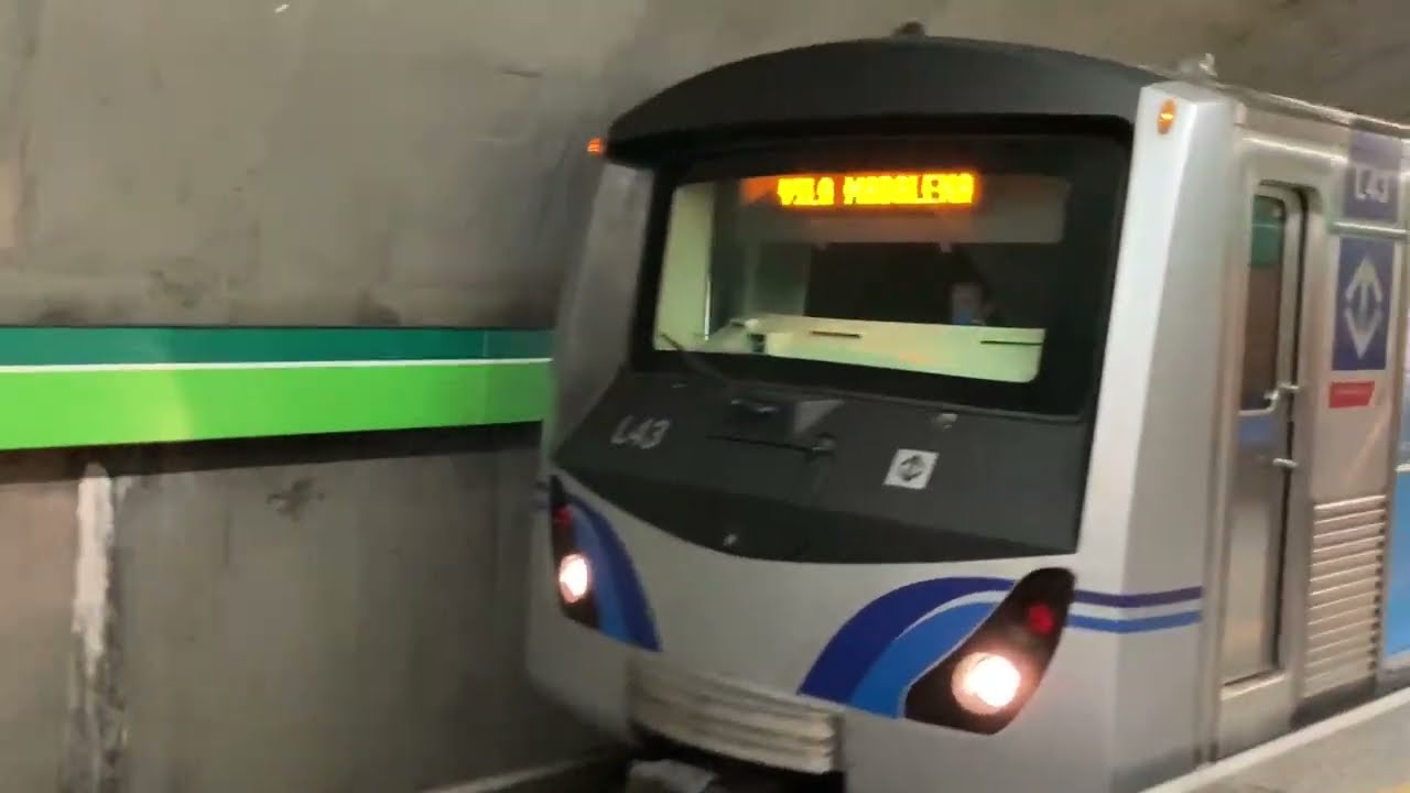 Frota L (L43) chegando na esta&ccedil;&atilde;o Brigadeiro