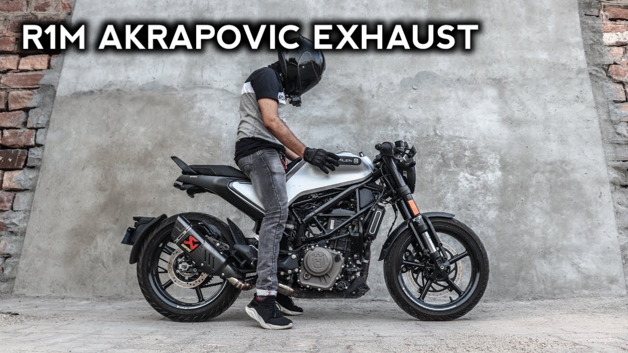 R1M AKRAPOVIC EXHAUST installed in HUSQVARNA VITPILEN 250