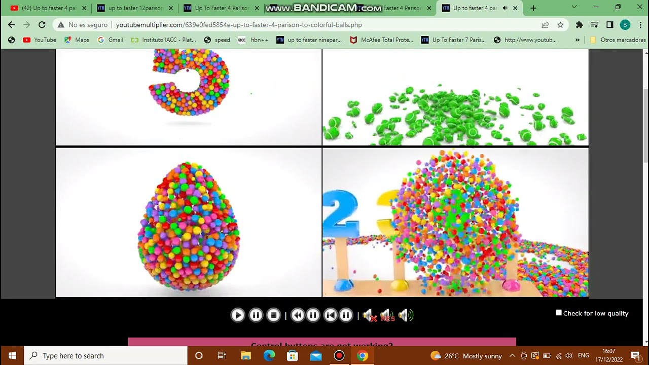 Up to faster 4 parison to Colorful Balls