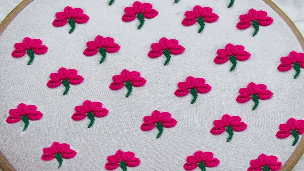 Hand Embroidery Amazing Trick with Hijab Pin, All Over Design