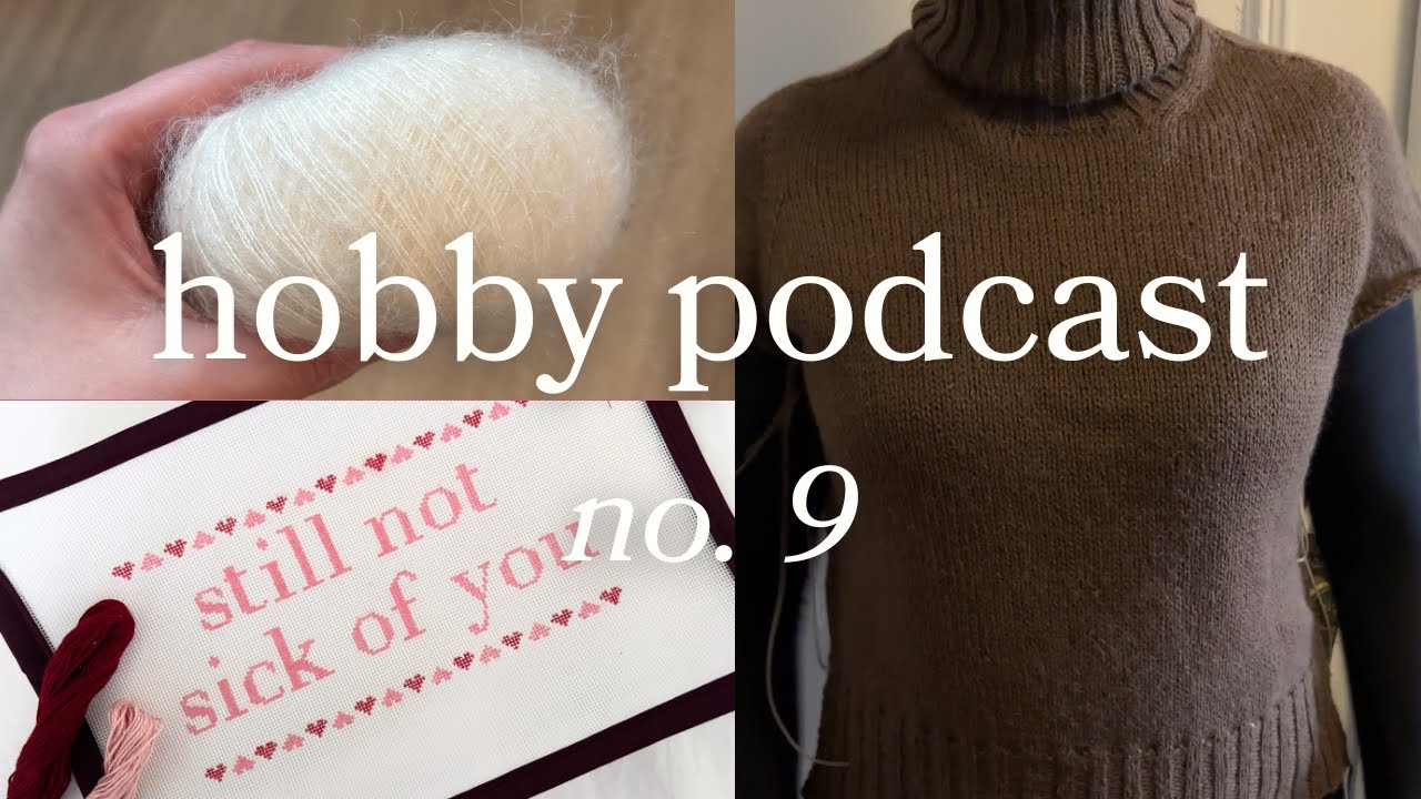 a new needlepoint canvas sneak peek and mid-project blocking | hobby & knitting podcast no. 9