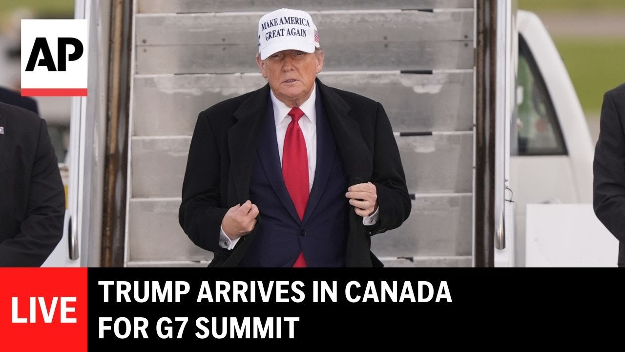 LIVE: Trump arrives in Canada for G7 summit