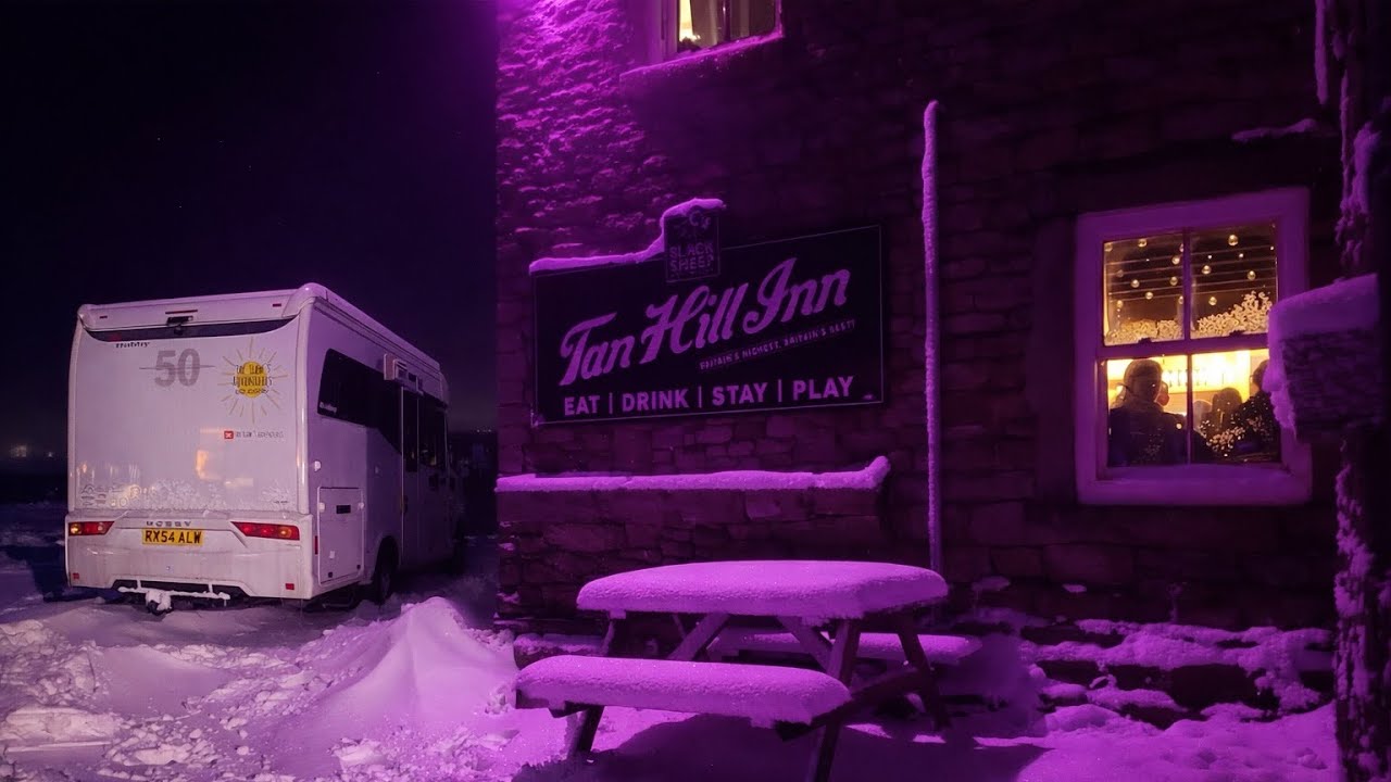 STRANDED in the SNOW at Tan Hill Inn! A motorhome pub stopover.