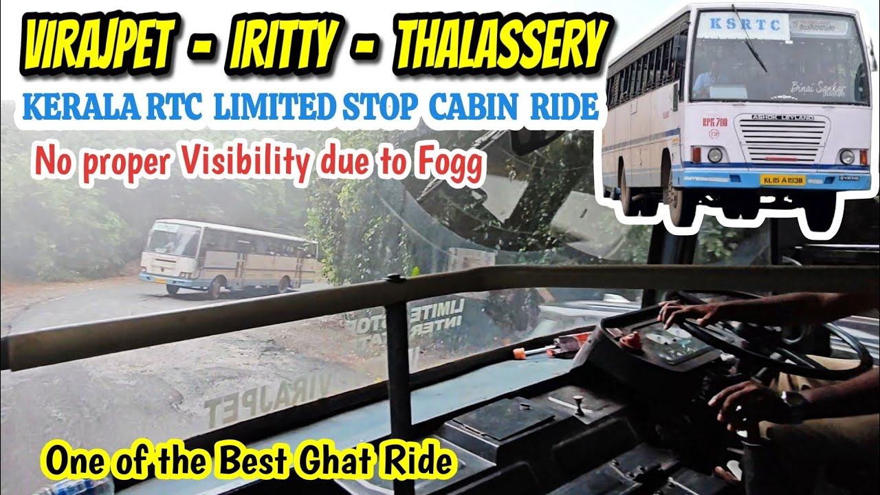 Foggy Ride on Kerala-RTC | VIRAJPET - THALASSERY #bussid #bus #travel #vlog #ghat #volvo #rain#viral