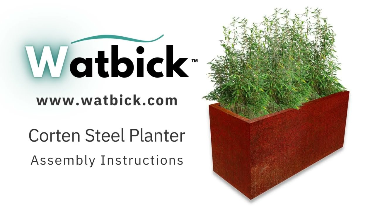 Assembly Instructions Watbick Corten Steel Planter Rectangular for Outdoor, Metal Planter Box Setup