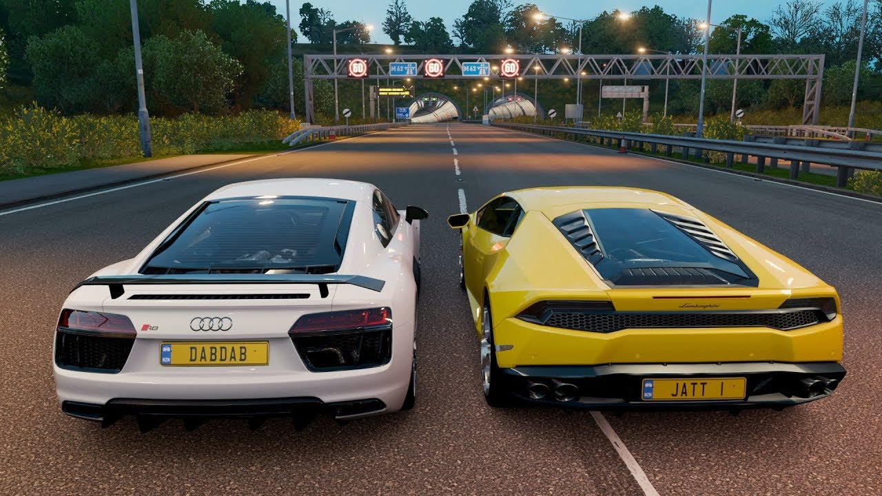 Forza Horizon 4 Drag Race - Audi R8 V10 Plus vs Lamborghini Huracan LP 610-4