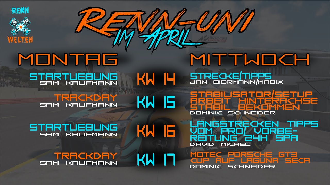 LIVE Renn-Uni by RennWelten | Vorstellung und Themen&uuml;bersicht APRIL 2021 💥