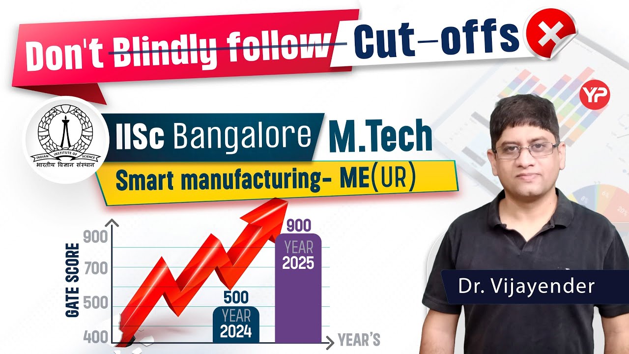 IISc Bangalore MTech Huge variation in cut off 2025 Admissions | Don't blindly follow cut offs
