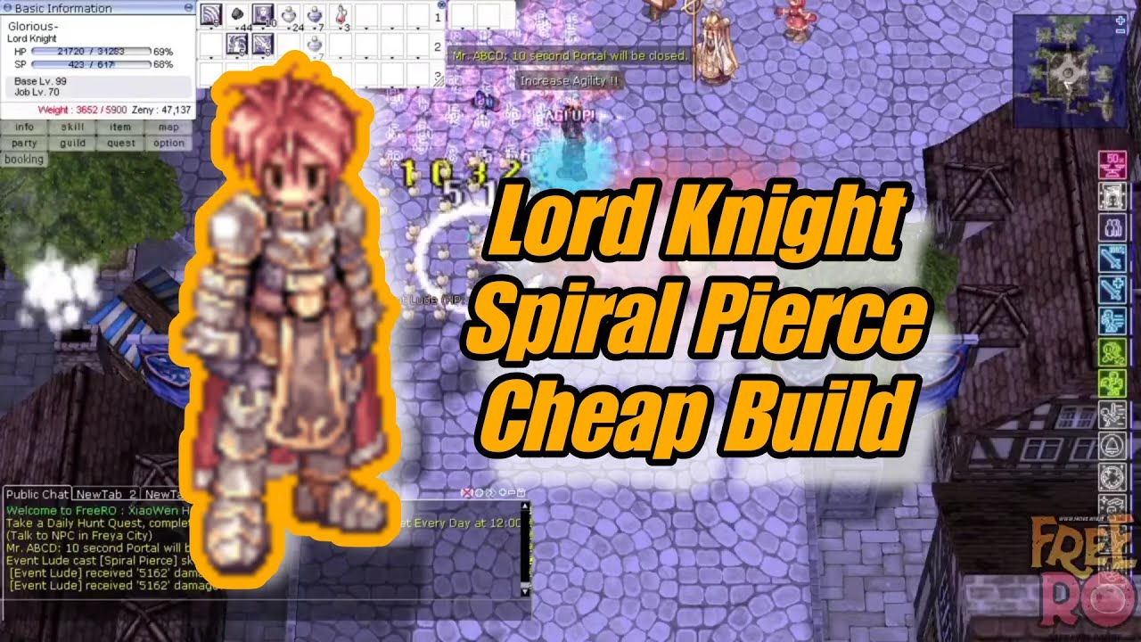Guide to build Lord Knight | Spiral Pierce type ( Cheap Build), FreeRO