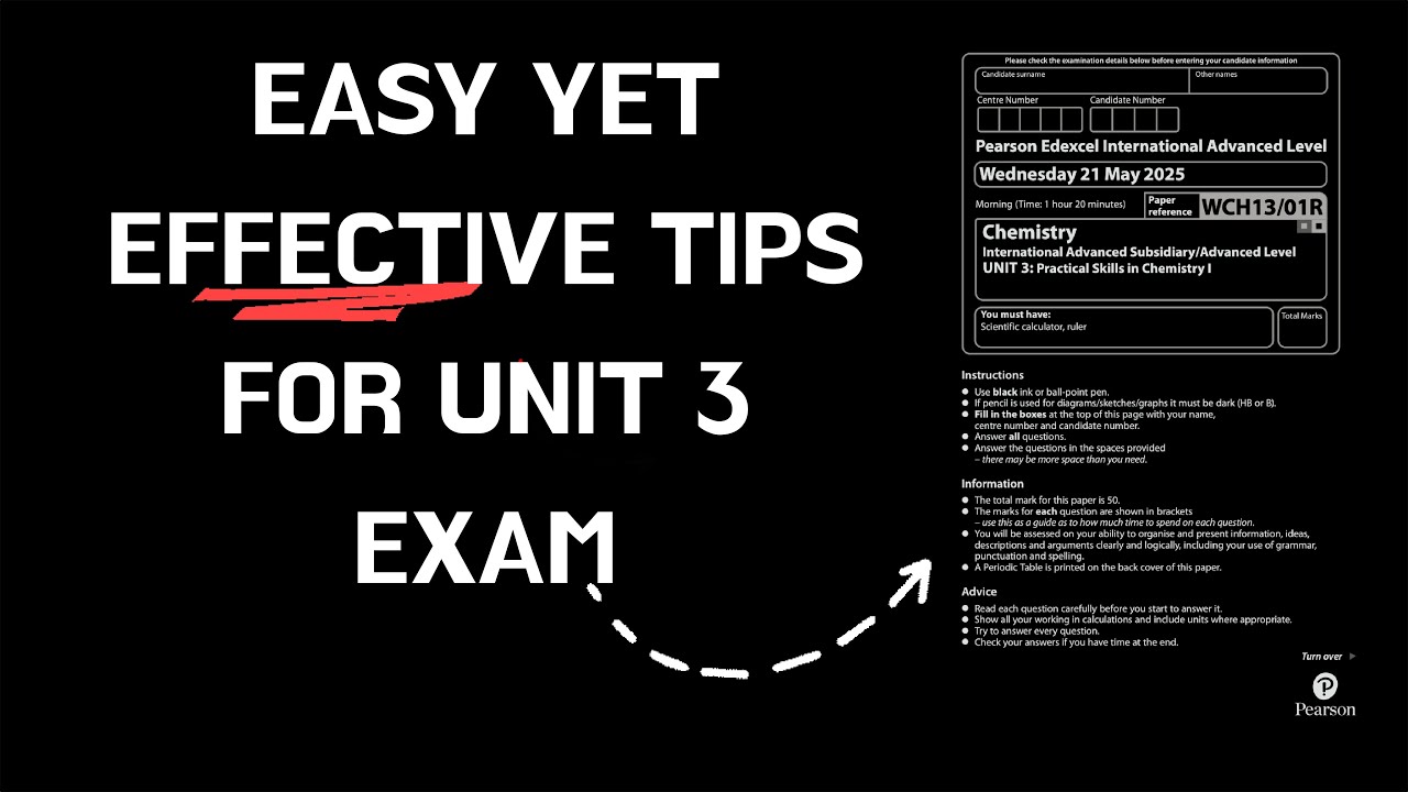 This will save your Edexcel IAL Unit 3 Chemistry Exam