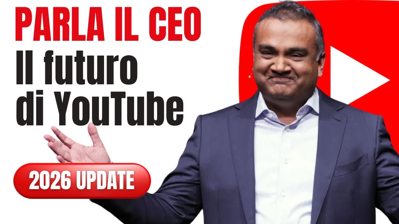 Il CEO di YouTube ha parlato: cosa succederà davvero nel 2026