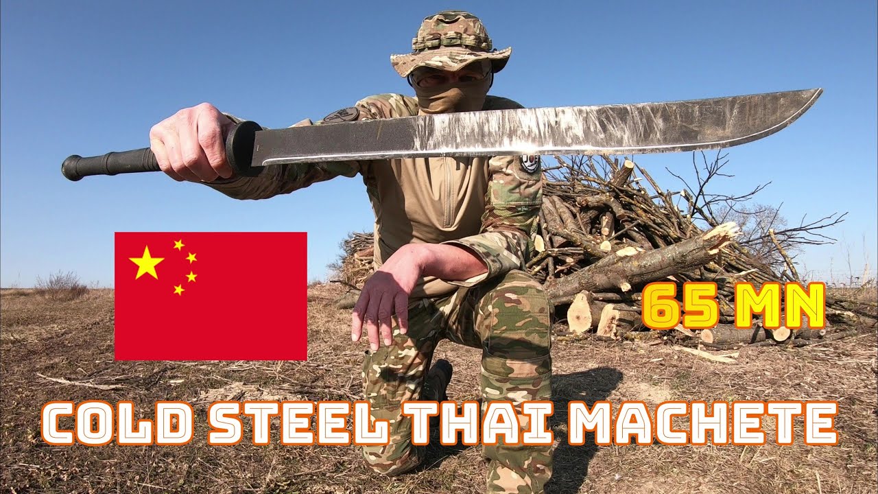 COLD STEEL THAI MACHETE - PART 1 - 65 Mn CHINA STEEL - DESTRUCTION TEST - UNTIL CHYNA BREAKS