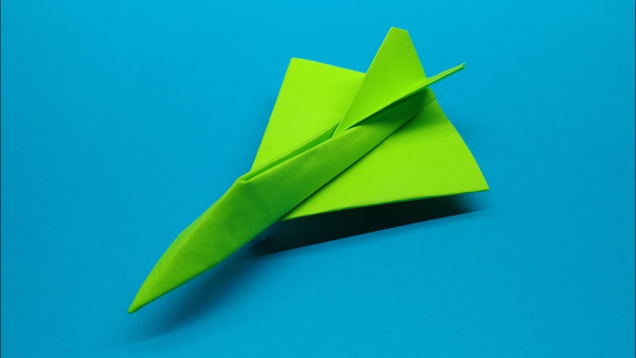 Origami delta wing aircraft. How to make a paper airplane that flies far and fast.