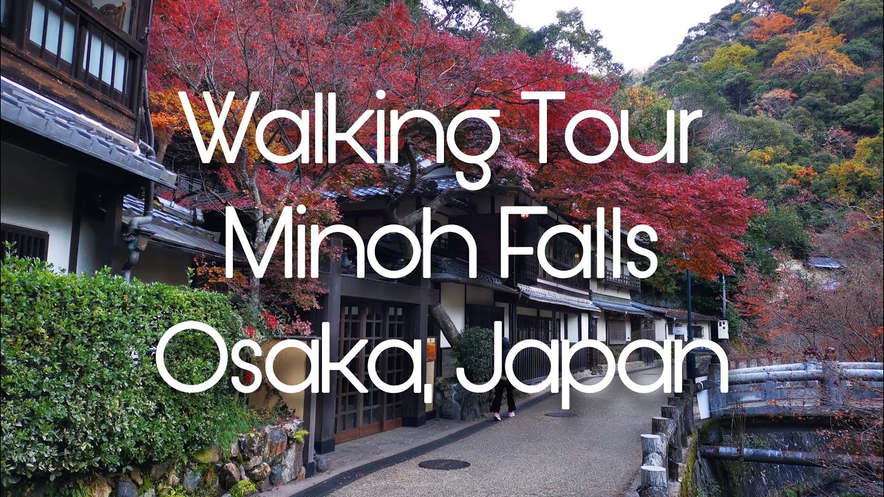 Walking path to Minoh Falls, Osaka, Japan