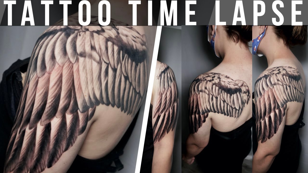Angel Wing Tattoo Time Lapse