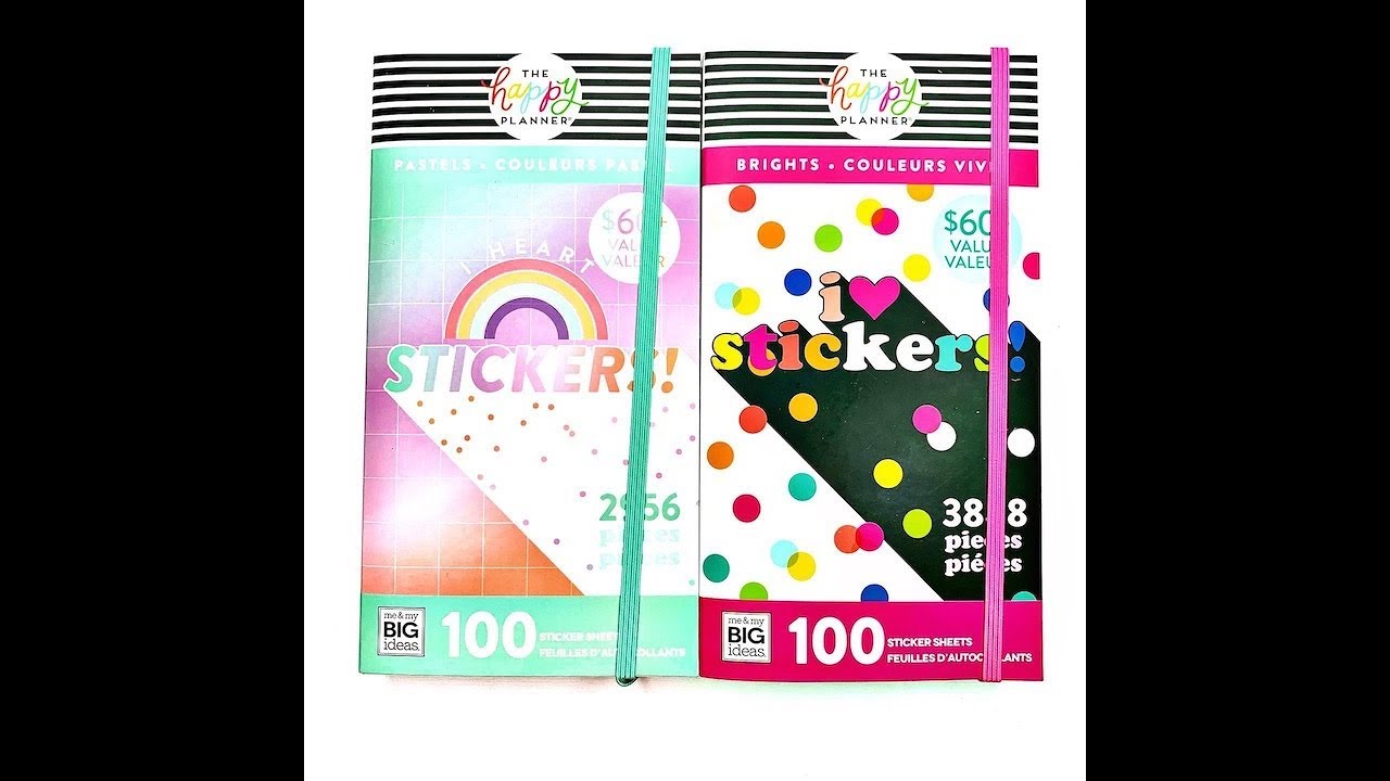 The Happy Planner Brights and Pastel Mega Sticker Book Flip Through