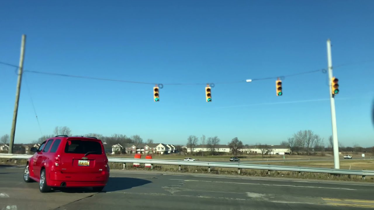 Driving to Chesterfield, Michigan from Saint Clair Shores, Michigan. Dec. 2021.