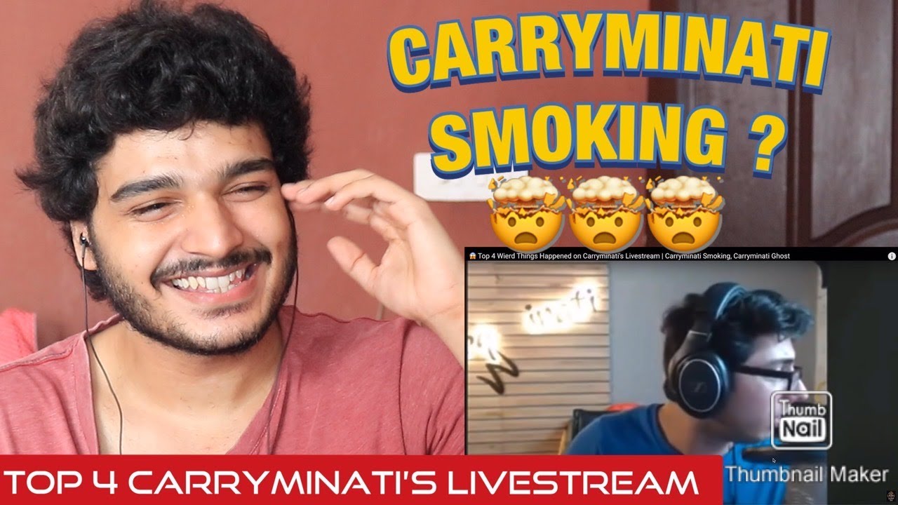 😱 Top4 Wierd Things Happened on Carryminati's stream REACTION | Carryminati Smoking| RTV PRODUCTIONS