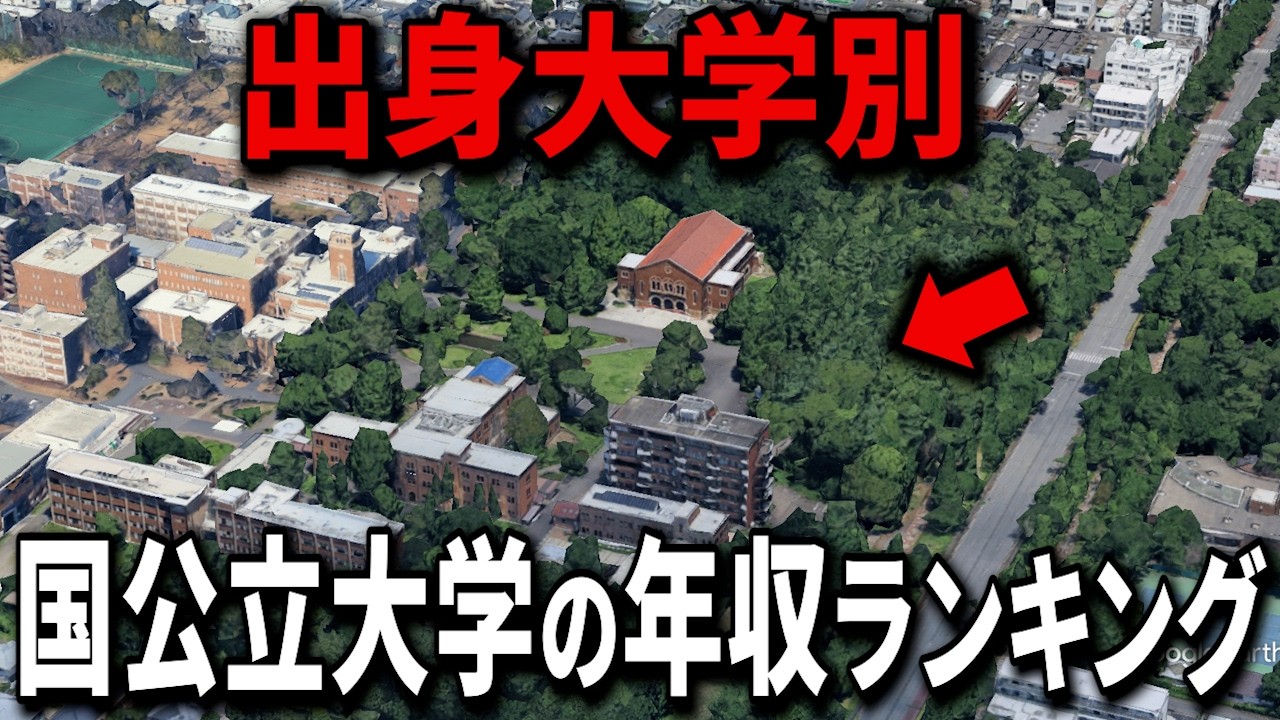 【国公立】出身大学別の年収ランキングTop15