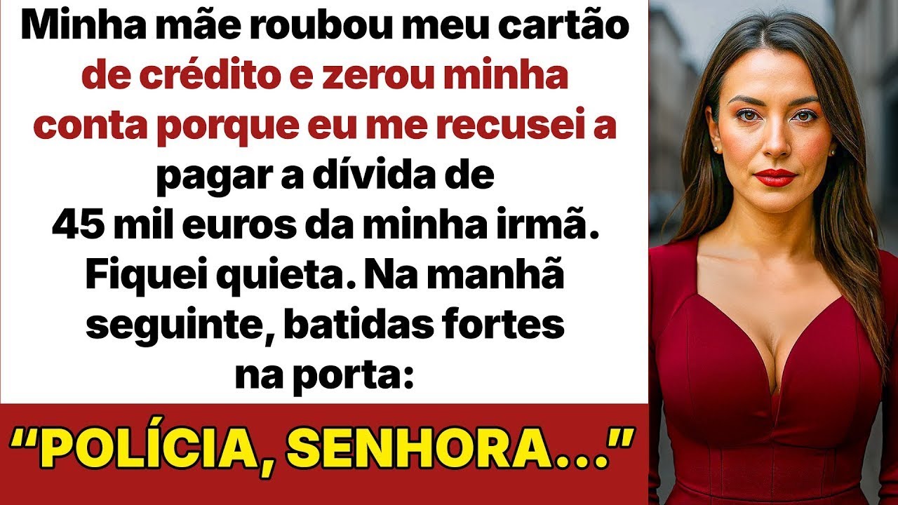 Minha mãe pegou meu cartão e esvaziou minha conta porque eu recusei pagar 250 mil reais da