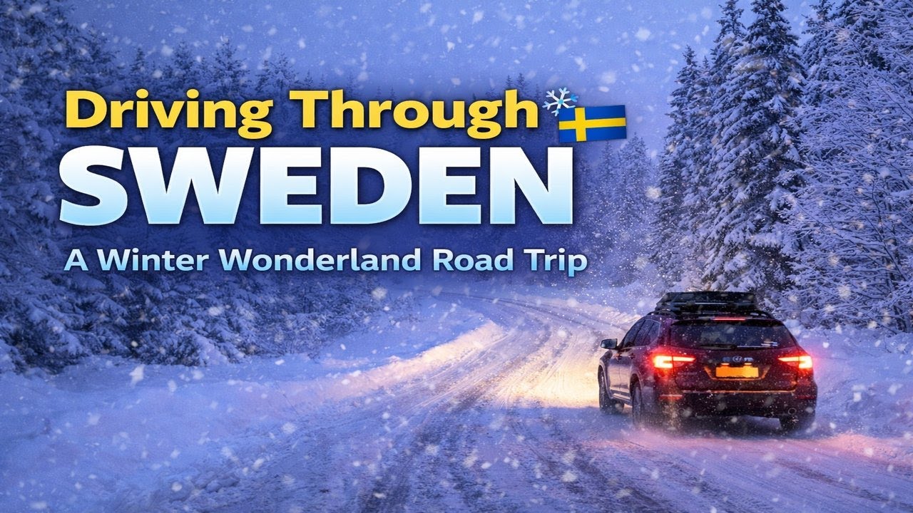 Driving Through Sweden | A Winter Wonderland Road Trip #shorts #sweden #roadtrip #europe
