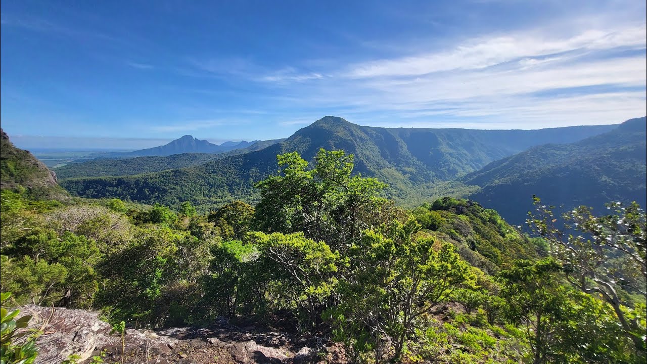 Hiking in Mauritius - Going up to Black River Peak from Black River Visitors Centre.