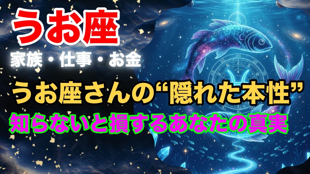 【うお座の真の顔】家族と仕事で出る“隠れた本性”と攻略法