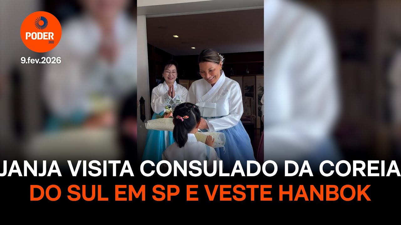 Janja visita consulado da Coreia do Sul em SP e veste hanbok