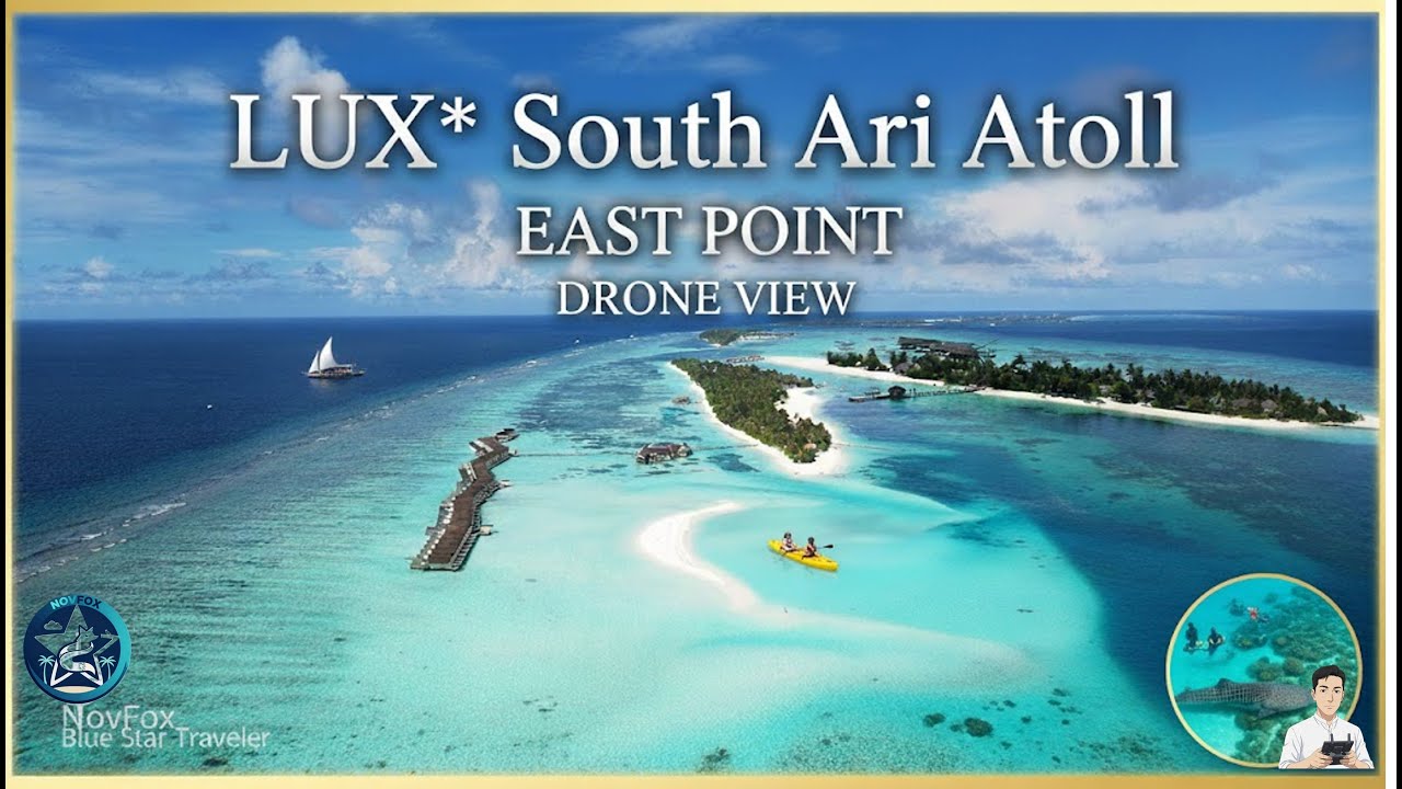 LUX South Ari Atoll, Maldives | Main Island & East/West Point Drone View