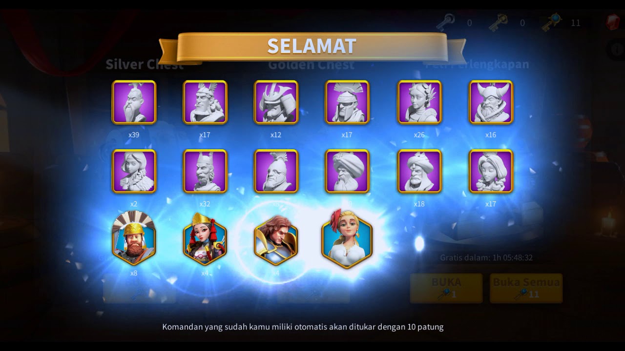 Opening 200 Key Gold Chest ! Rise Of Kingdom