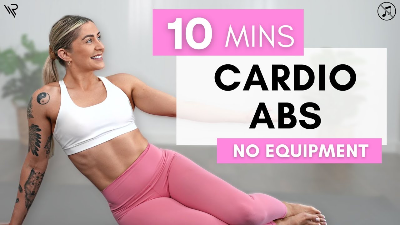 10 Minute Cardio Abs (No equipment) // Quick sweaty workout!