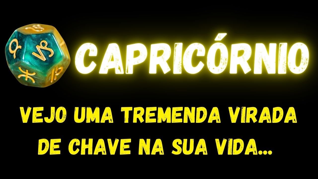 ♑️CAPRICÓRNIO🔑VEJO UMA TREMENDA VIRADA DE CHAVE NA SUA VIDA...