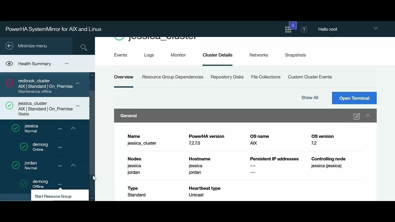 PowerHA SystemMirror SMUI - Bring a resource group offline