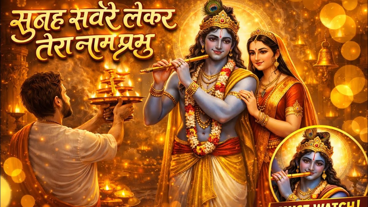 सुबह सवेरे लेकर तेरा नाम प्रभु | Krishna Bhajan 2026 | Morning Bhajan | 4K भजन वीडियो
