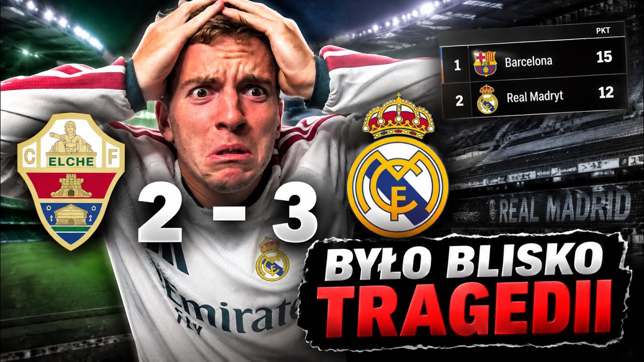 KATASTROFA. MOJE REAKCJE na mecz ELCHE vs REAL MADRYT *nie wytrzymałem*