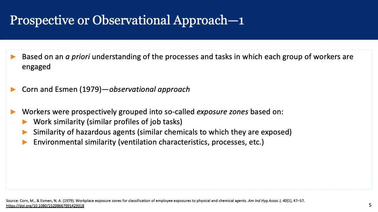 04 The Observational and Sampling Approaches to Creating Similar Exposure Groups SEGs