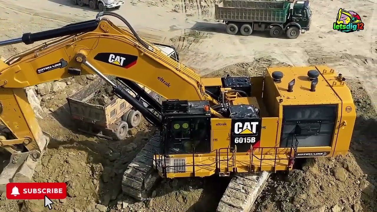 Caterpillar 6015B Beast Mode! 2-Pass Loading Mercedes & MAN Trucks at Massive Mining Site