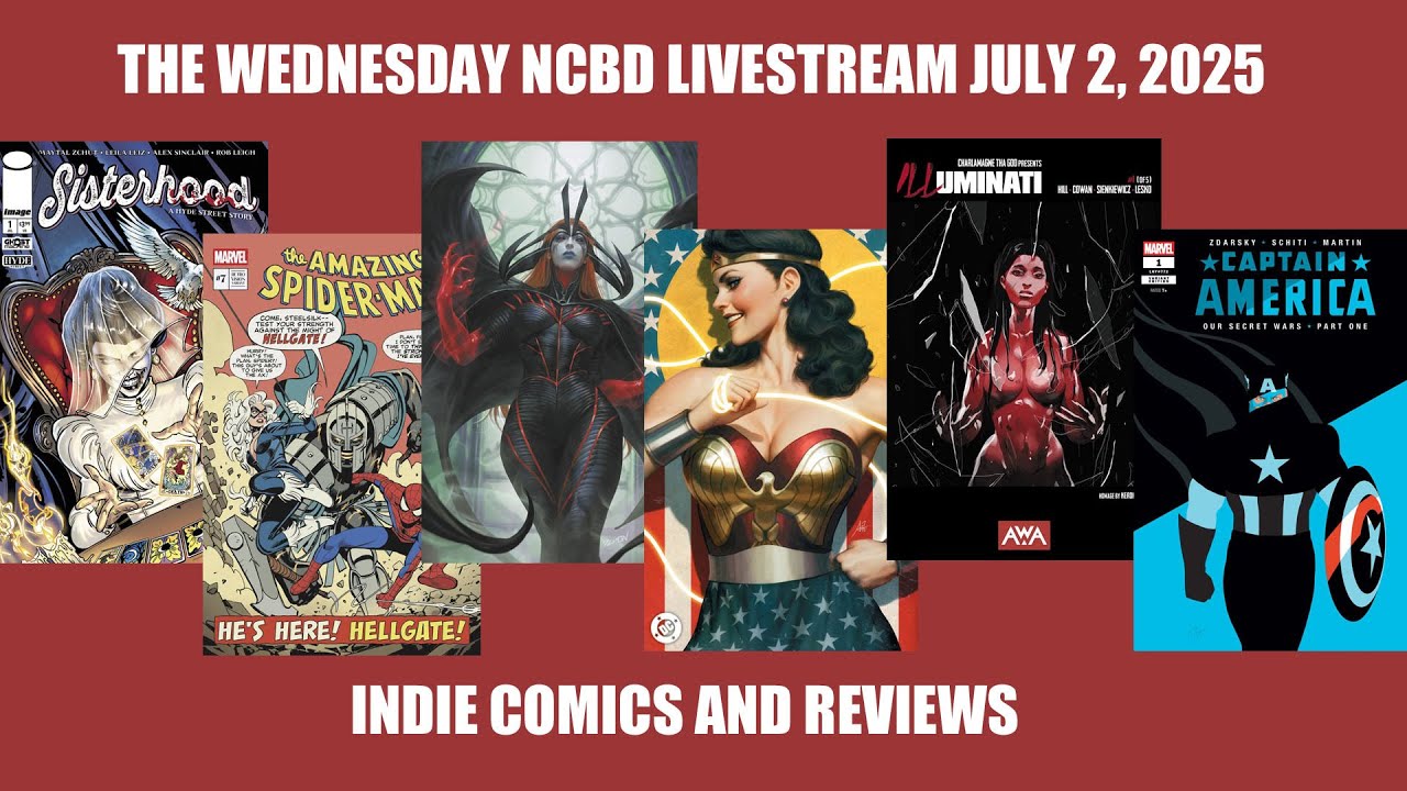 New Comic Book Day Livestream July 2, 2025 | Indie Comics And Reviews