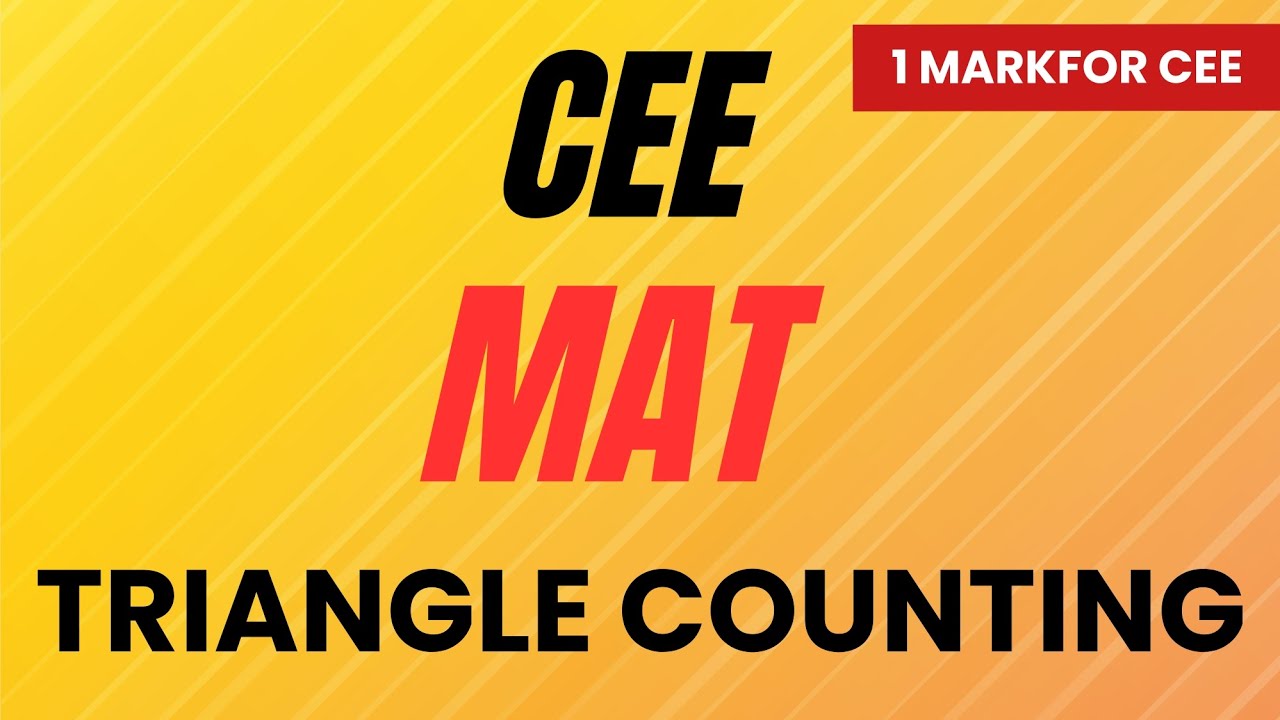 CEE MAT - Figure counting | 1 mark for CEE | Most important topic |