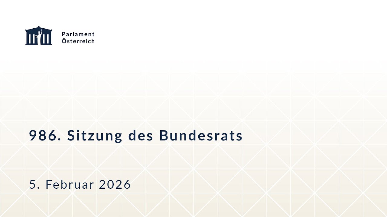 986. Sitzung des Bundesrates