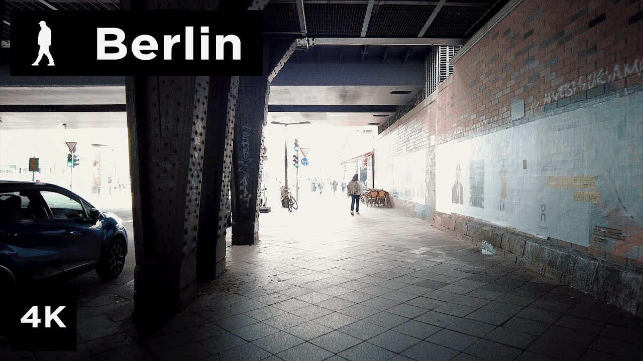 Berlin Sunshine walk from Leonhardtstraße to Wilmersdorfer Straße | Outside Walker | 4k