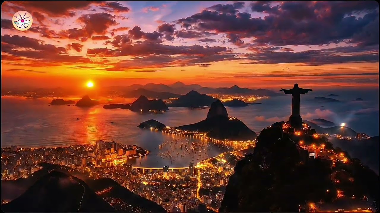 Rio de Janeiro Sunset | Christ the Redeemer | 2 HOURS Relaxing Sunset Music for Focus, Peace & Sleep