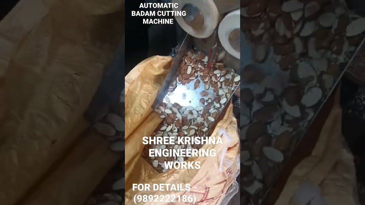 AUTOMATIC BADAM CUTTING MACHINE FOR EXTRA DETAILS NUMBER (9892222186) RAJ#shorts #machine  #trending