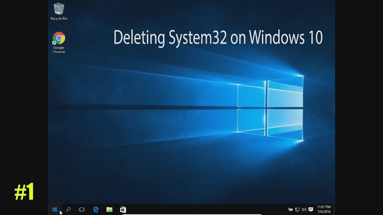 Deleting System32 on Windows 10 (VM Tests #1)