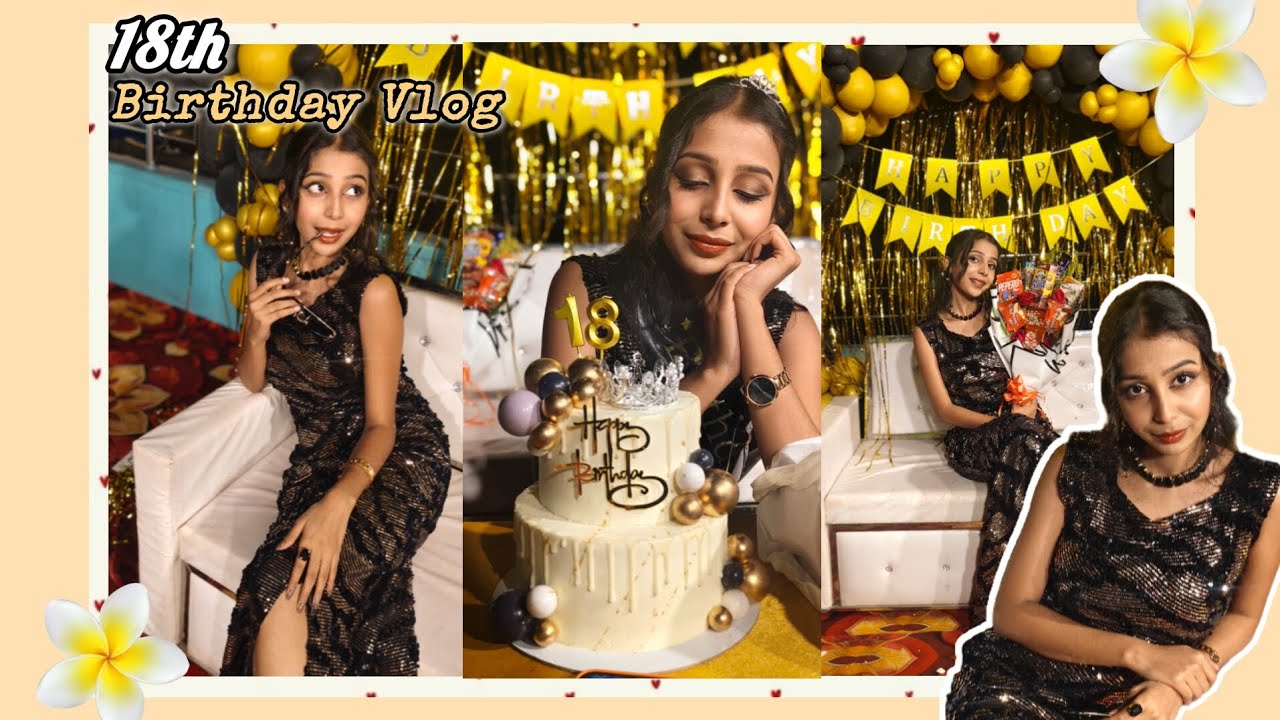 My 18th Birthday Vlog✨️ |Mandir Visit, Aesthetic Celebration, Party, Photoshoot|