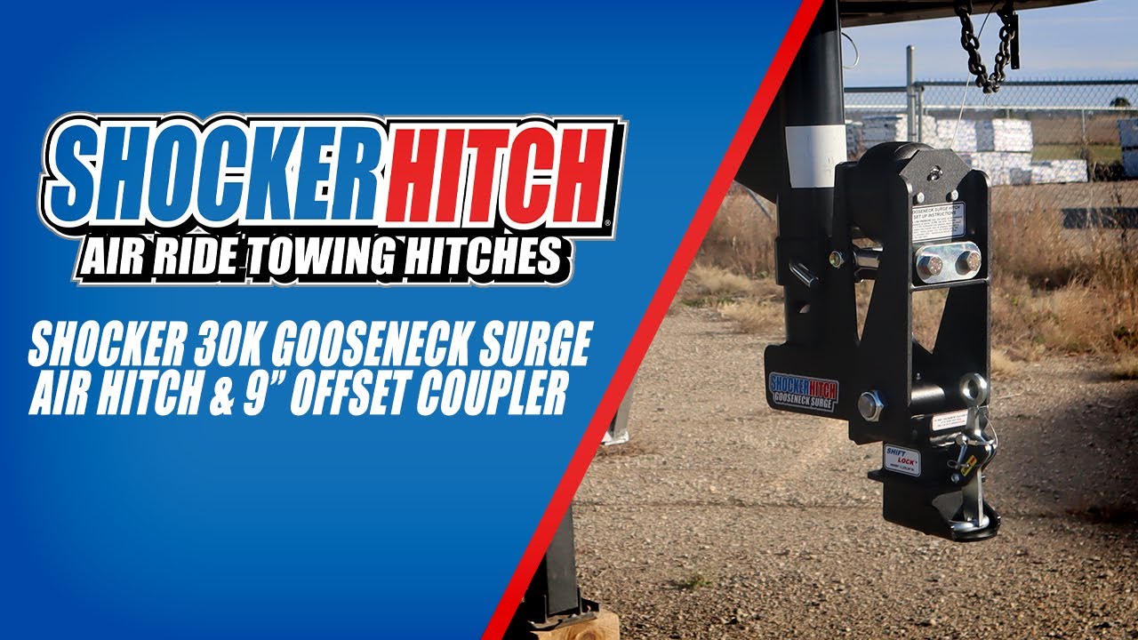Shocker Gooseneck Air Hitch & 9&Prime; Offset Coupler - Shocker Hitch