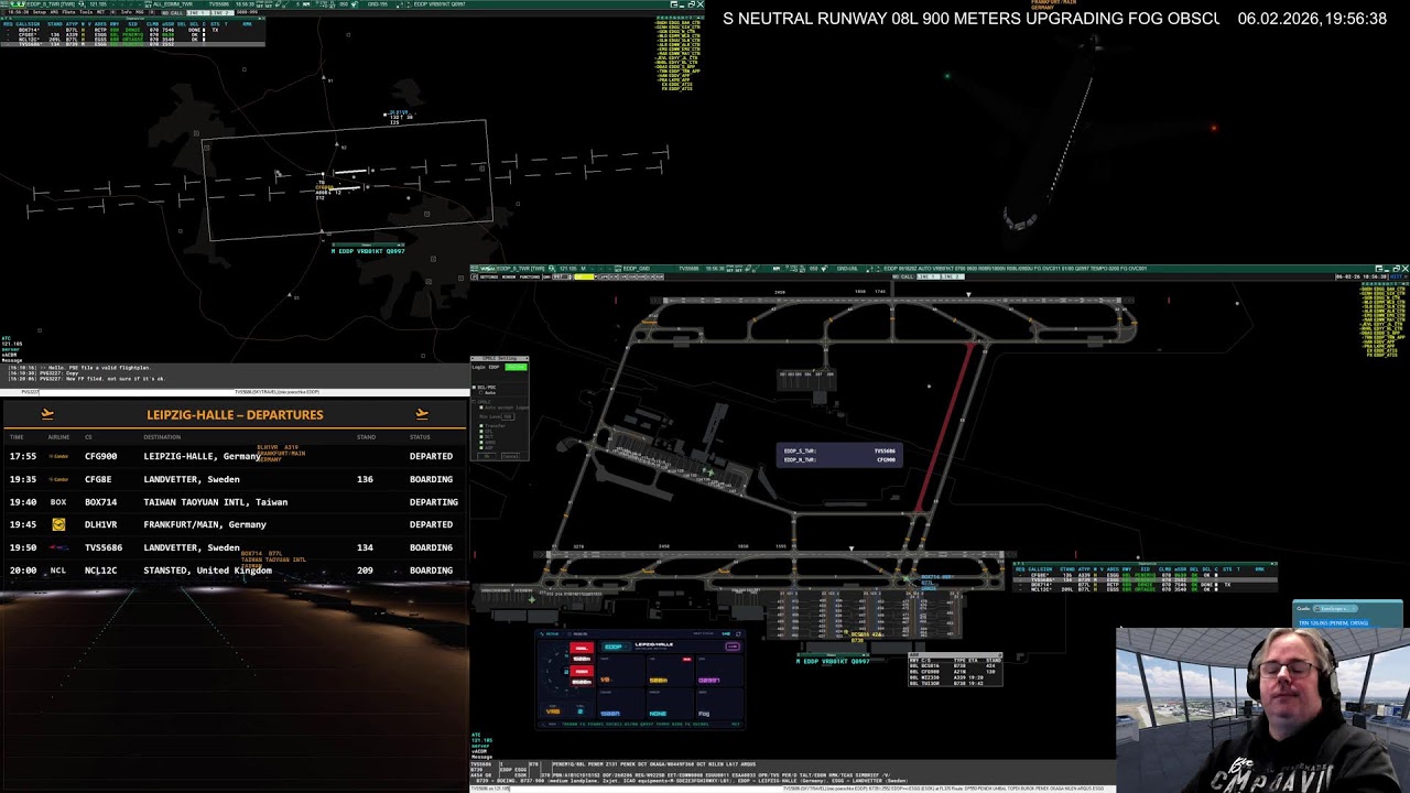ATC | Leipzig Tower | VATSIM | 4k