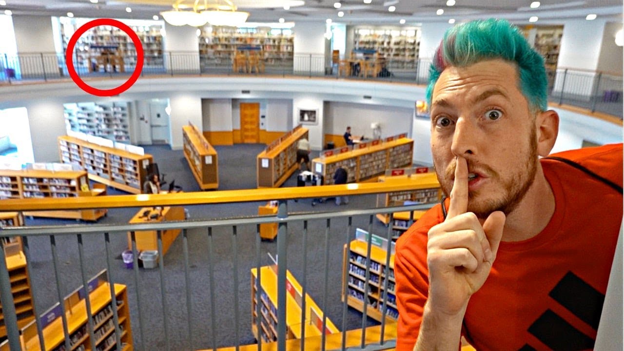 HIDE N SEEK IN 5 STORY LIBRARY! (ft. Ireland Boys)