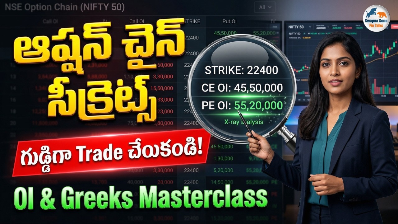 Option Chain Analysis in Telugu | Options Trading Masterclass (OI & Greeks) | Stock Market in Telugu