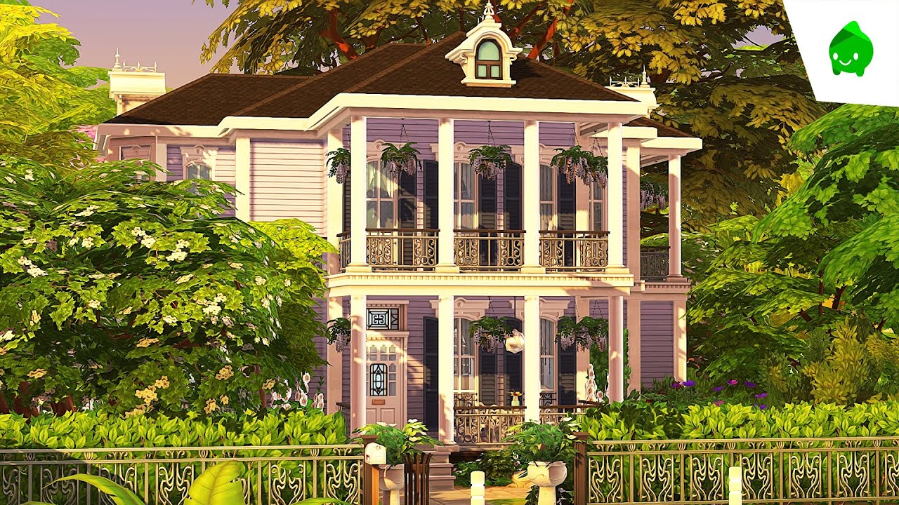 Дом семьи в Новом Орлеане с привидениями 🖤 | Быстрая постройка в The Sims 4